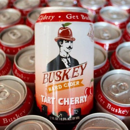 Buskey Cider Cans Tart Cherry Cider